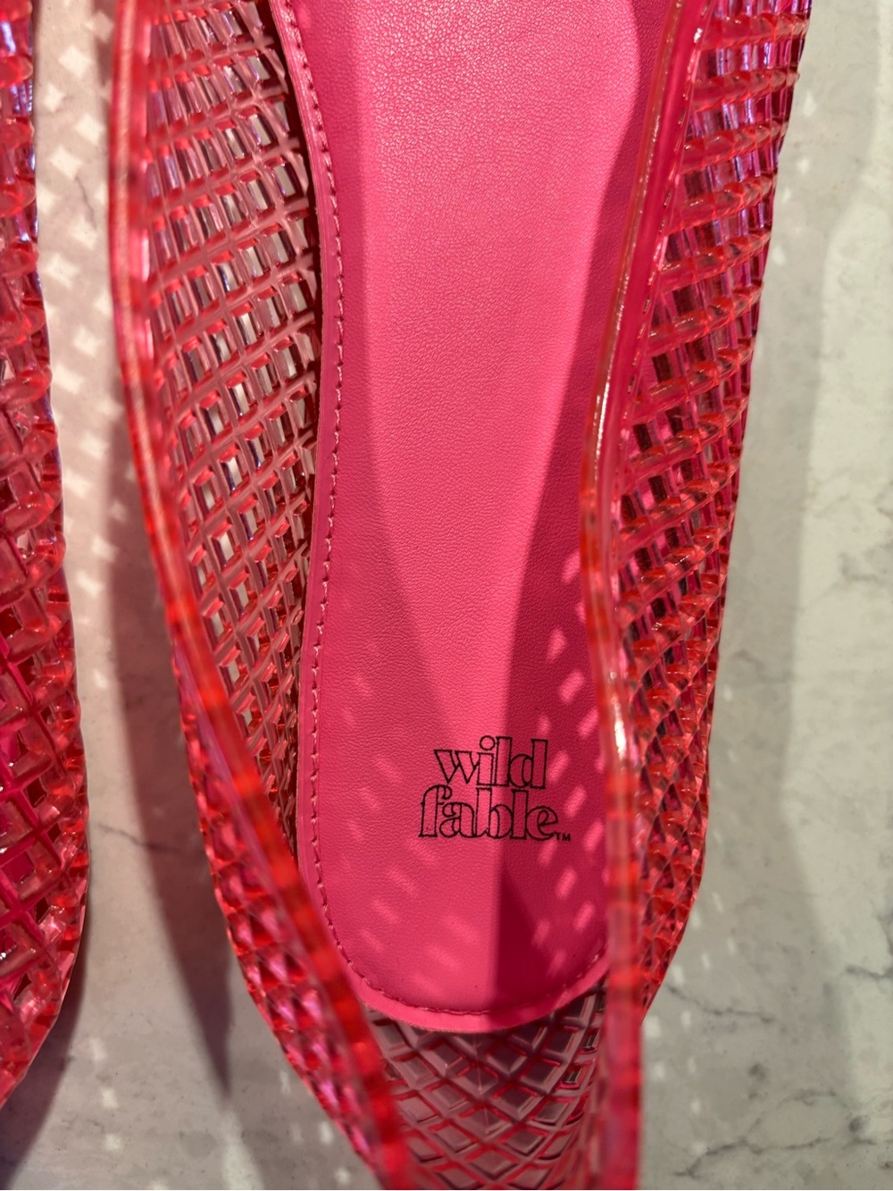 Wild Fable Hot Pink Jelly Woven Ballet Flats - Picture 2 of 9
